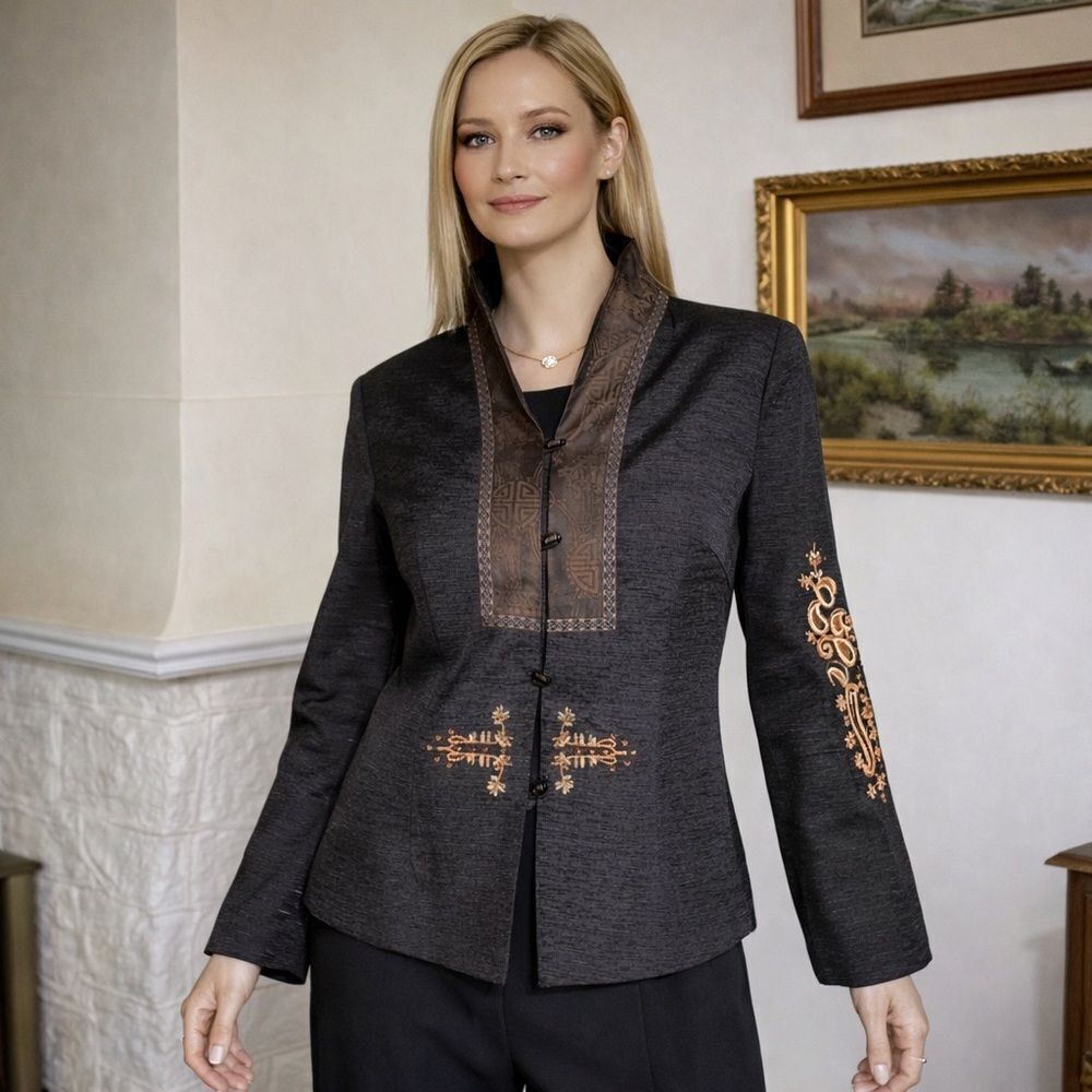 OCHI Vancouver Modern Classic Embroidered Cocktail Jacket
